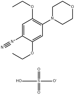2,5-Diethoxy-4-(4-morpholinyl)benzenediazonium sulfate 化学構造式