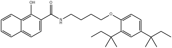 1-HYDROXY-N-[4-(2,4-DI-TERT-PENTYLPHENOXY)BUTYL]-2-NAPHTHAMIDE Struktur