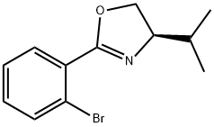 (R)-2-(2-BROMOPHENYL)-4-ISOPROPYL-4,5-DIHYDROOXAZOLE 结构式