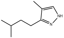 1H-Pyrazole,  4-methyl-3-(3-methylbutyl)- Structure