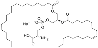 1-STEAROYL-2-OLEOYL-SN-GLYCERO-3-[PHOSPHO-L-SERINE](SODIUM SALT) Structure