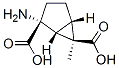 Bicyclo[3.1.0]hexane-2,6-dicarboxylic acid, 2-amino-6-methyl-, (1R,2R,5S,6R)- Structure