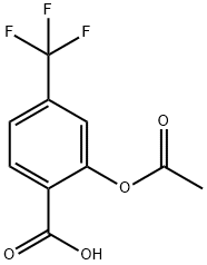 2-Acetoxy-4-trifluoromethylbenzoic acid Structure