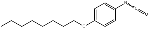 4-オクチルオキシフェニルイソシアナート 化学構造式