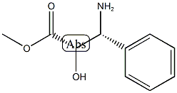 (2S,3R)-3-アミノ-2-ヒドロキシ-3-フェニルプロパン酸メチル 化学構造式