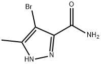 4-溴-5-甲基-1H-吡唑-3-羧酰胺,32258-58-5,结构式