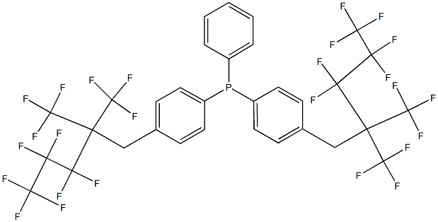 二[4-(2,2-二-(三氟甲基)-1H,1H,2H,2H-全氟苯基)苯基]苯基膦,322647-83-6,结构式