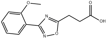 3-[3-(2-甲氧基-苯基)-[1,2,4]恶二唑-5-基]-丙酸 结构式