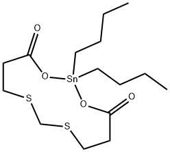 2,2-Dibutyl-1,3-dioxa-7,9-dithia-2-stannacyclododecane-4,12-dione Structure