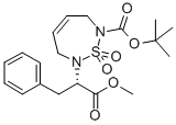 1,2,7-THIADIAZEPINE-2(3H)-ACETIC ACID, 7-[(1,1-DIMETHYLETHOXY)CARBONYL]-6,7-DIHYDRO-ALPHA-(PHENYLMETHYL)-, METHYL ESTER, 1,1-DIOXIDE,-(ALPHAS) Struktur