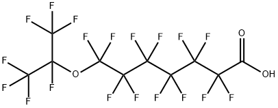 7-(HEPTAFLUOROISOPROPOXY)PERFLUOROHEPTANOIC ACID 化学構造式