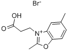 臭化3-(2-カルボキシエチル)-2,5-ジメチルベンゾオキサゾリウム 化学構造式