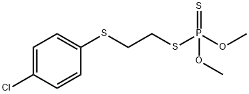 Phosphorodithioic acid S-[2-[(4-chlorophenyl)thio]ethyl]O,O-dimethyl ester Structure