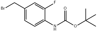 CARBAMIC ACID, [4-(BROMOMETHYL)-2-FLUOROPHENYL]-, 1,1-DIMETHYLETHYL ESTER,323578-36-5,结构式