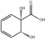 (1S,2R)-1,2-Dihydroxycyclohexa-3,5-diene-1-carboxylic acid 化学構造式