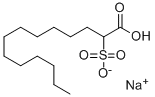 sodium hydrogen 2-sulphonatotetradecanoate Struktur
