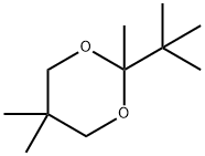 2-(tert-ブチル)-2,5,5-トリメチル-1,3-ジオキサン 化学構造式