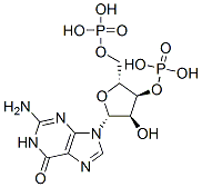 グアノシン3',5'-ビスりん酸 化学構造式