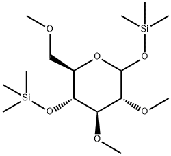 2-O,3-O,6-O-トリメチル-1-O,4-O-ビス(トリメチルシリル)-D-グルコピラノース 化学構造式