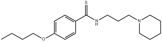 p-ブトキシ-N-(3-ピペリジノプロピル)チオベンズアミド 化学構造式