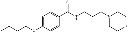 p-Butoxy-N-(3-morpholinopropyl)thiobenzamide Struktur