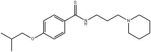 p-Isobutoxy-N-(3-piperidinopropyl)thiobenzamide Structure