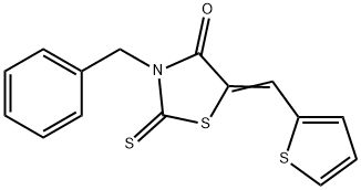 3-benzyl-5-(2-thienylmethylene)-2-thioxo-1,3-thiazolidin-4-one 结构式