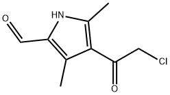 1H-Pyrrole-2-carboxaldehyde, 4-(chloroacetyl)-3,5-dimethyl- (9CI) 结构式