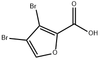 3,4-ジブロモ-2-フランカルボン酸 化学構造式