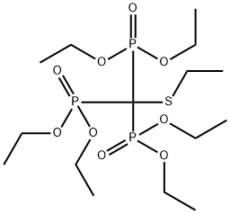 [(Ethylthio)methylidyne]trisphosphonic acid hexaethyl ester 结构式