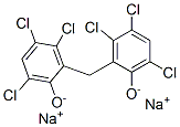 disodium 2,2'-methylenebis[3,4,6-trichlorophenolate] 结构式