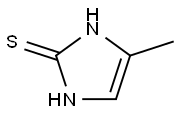 2-メルカプト-4-メチルイミダゾール 化学構造式