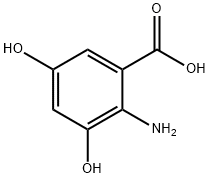 2-Amino-3,5-dihydroxybenzoic acid Structure