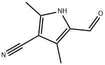 Pyrrole-3-carbonitrile, 5-formyl-2,4-dimethyl- (8CI) 化学構造式
