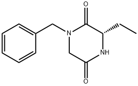 1-BENZYL-3(S)-ETHYL-PIPERAZINE-2,5-DIONE 化学構造式