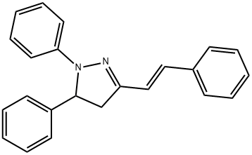 1,5-Diphenyl-3-(2-phenylvinyl)-4,5-dihydro-1H-pyrazole 结构式