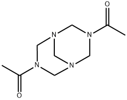 3,7-ジアセチル-1,3,5,7-テトラアザビシクロ[3.3.1]ノナン 化学構造式