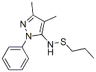 1-Phenyl-3-methyl-4-(1'-methyl)propylthio-5-aminopyrazole 化学構造式