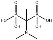 [1-(ジメチルアミノ)エチリデン]ビスホスホン酸 化学構造式