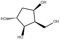 1,2,4-Cyclopentanetriol, 3-(hydroxymethyl)-, (1R,2R,3R,4R)- (9CI) Structure