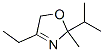 Oxazole, 4-ethyl-2,5-dihydro-2-methyl-2-(1-methylethyl)- (9CI) Struktur