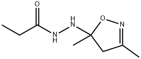 Propanoic  acid,  2-(4,5-dihydro-3,5-dimethyl-5-isoxazolyl)hydrazide 结构式