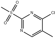 4-クロロ-5-メチル-2-(メチルスルホニル)ピリミジン 化学構造式