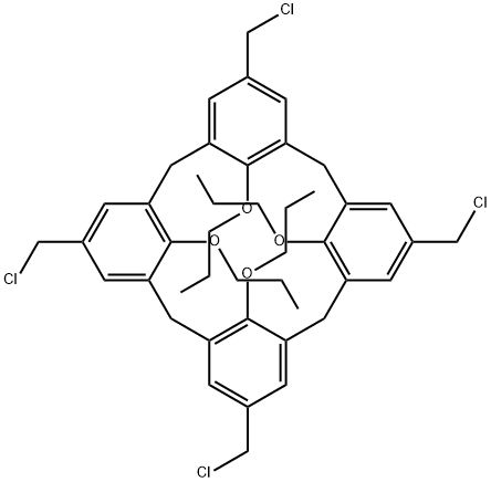 5,11,17,23-TETRAKIS-CHLOROMETHYL-25,26,27,28-TETRAPROPOXY-CALIX[4!ARENE, 98 Struktur