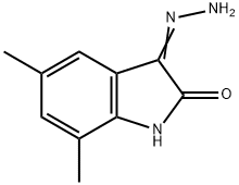 1H-Indole-2,3-dione,5,7-dimethyl-,3-hydrazone(9CI) 化学構造式