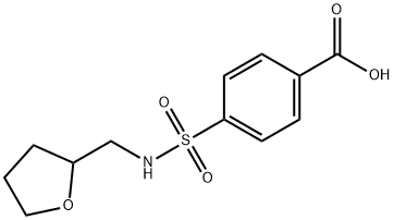 4-[(TETRAHYDRO-FURAN-2-YLMETHYL)-SULFAMOYL]-BENZOIC ACID 化学構造式