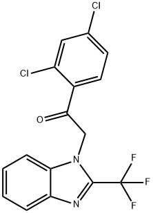 Ethanone,  1-(2,4-dichlorophenyl)-2-[2-(trifluoromethyl)-1H-benzimidazol-1-yl]- 结构式