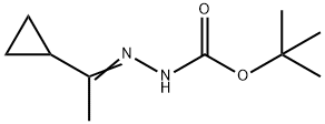 Hydrazinecarboxylic acid, (1-cyclopropylethylidene)-, 1,1-dimethylethyl ester Struktur
