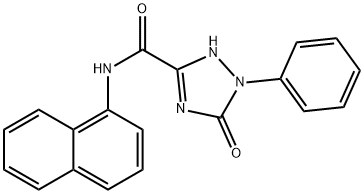 N-(1-Naphtyl)-4,5-dihydro-5-oxo-1-phenyl-1H-1,2,4-triazole-3-carboxamide 结构式