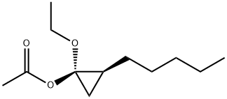 Cyclopropanol, 1-ethoxy-2-pentyl-, acetate, (1S,2S)- (9CI) Struktur